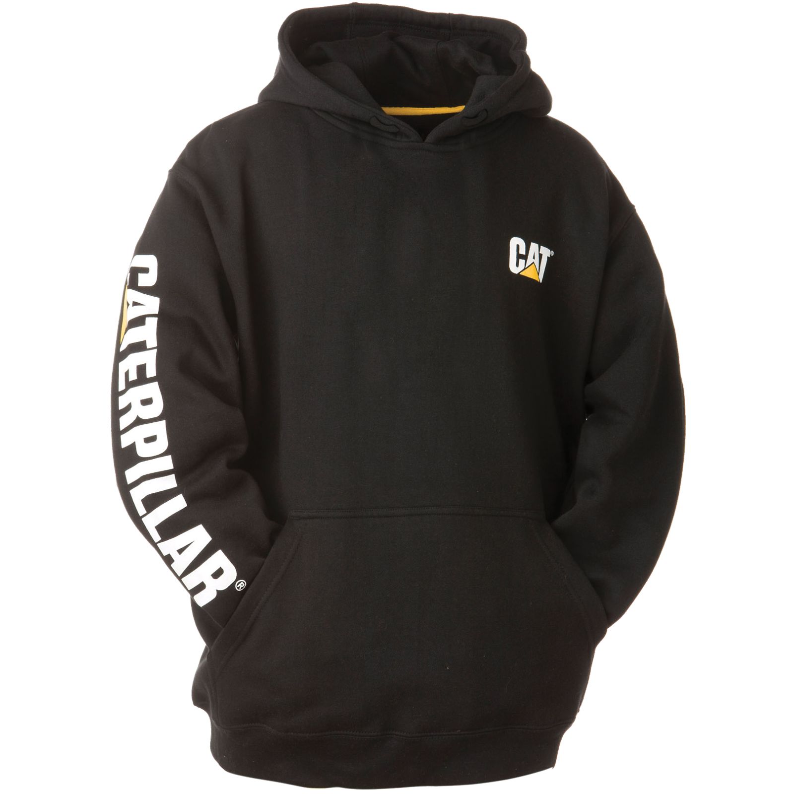 Men's Caterpillar Trademark Banner Hoodies Black Ireland YCIG29018